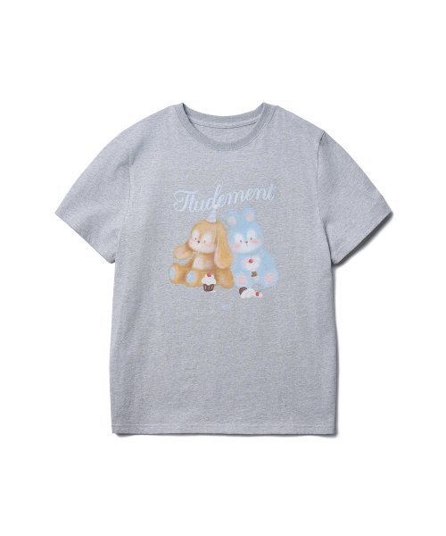 TTUDEMENT(トュードメント)の「TTUDDI FRIENDS T-SHIRT_MELANGE GREY(Tシャツ/カットソー・レディース・その他・FREE)」の2枚目の写真