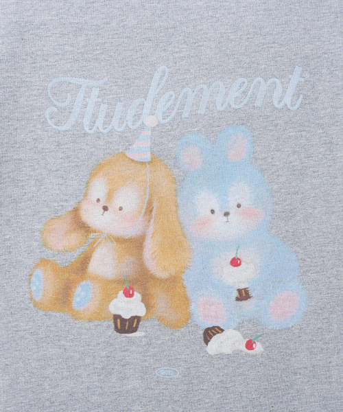 TTUDEMENT(トュードメント)の「TTUDDI FRIENDS T-SHIRT_MELANGE GREY(Tシャツ/カットソー・レディース・その他・FREE)」の5枚目の写真