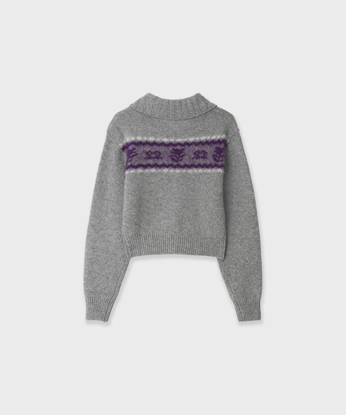 Kijun(キジュン)の「Kijun / Nordic Knit Cardigan / 254WTPCDM01OT,254WTPCDM01MGKijun / Nordic Knit Cardigan / 254WTPCDM01OT,254WTPCDM01MG 秋服 冬服(カーディガン/ボレロ・レディース・ミックスグレー・S)」の2枚目の写真