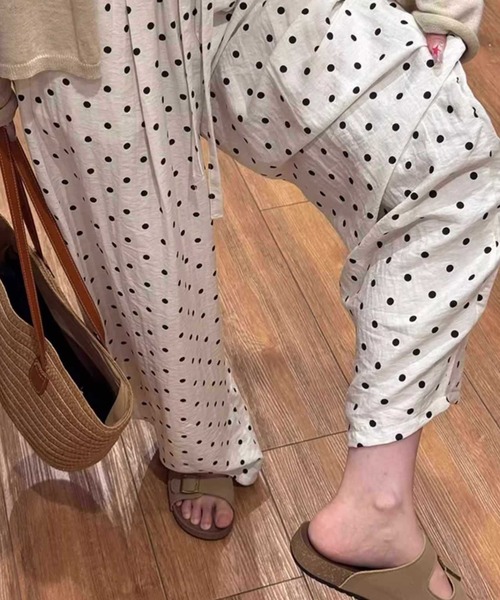 Feliz(フェリス)の「ドットルーズカーブパンツ(その他パンツ・レディース・ブラック/ホワイト・FREE)」の7枚目の写真