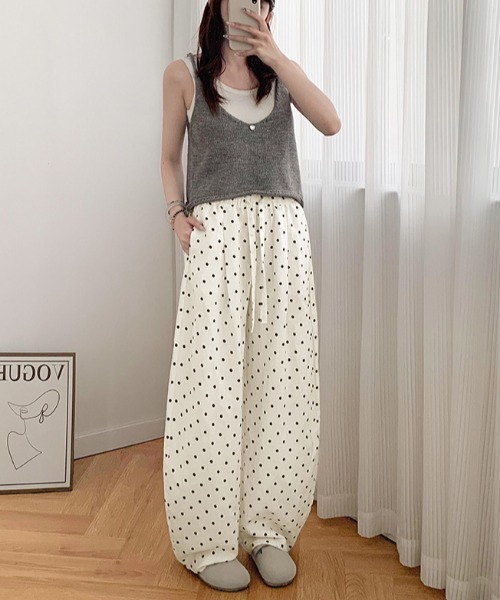 Feliz(フェリス)の「ドットルーズカーブパンツ(その他パンツ・レディース・ブラック/ホワイト・FREE)」の13枚目の写真