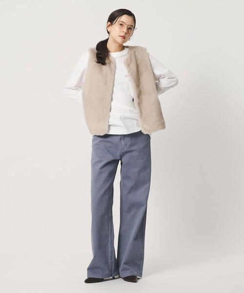 BEAUTY&YOUTH UNITED ARROWS（ビューティーアンドユースユナイテッドアローズ）の「コットンツイル フェード フレアパンツ（その他パンツ・レディース・ライトブルー・M/S/XS）」の4枚目の写真