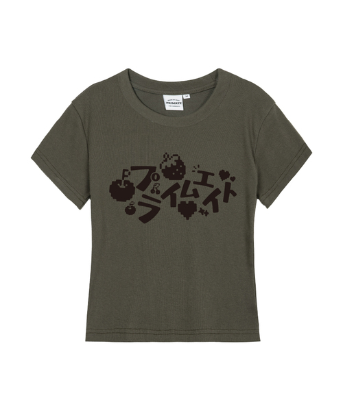 PRIMATE（プライメイト）の「PIXELPRIME レディース スリムフィット 半袖Tシャツ 6 COLORS（Tシャツ/カットソー・レディース・ホワイト/ブラック/カーキ/クリーム/ラベンダー/チャコール・SMALL/MEDIUM/LARGE）」の5枚目の写真