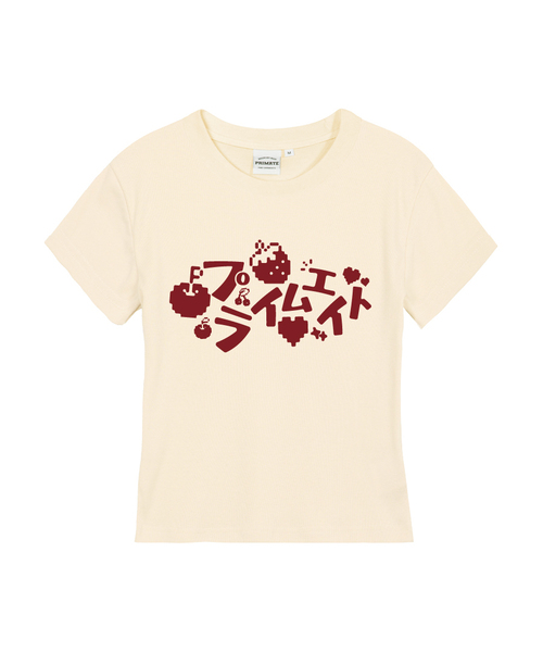 PRIMATE（プライメイト）の「PIXELPRIME レディース スリムフィット 半袖Tシャツ 6 COLORS（Tシャツ/カットソー・レディース・ホワイト/ブラック/カーキ/クリーム/ラベンダー/チャコール・SMALL/MEDIUM/LARGE）」の4枚目の写真