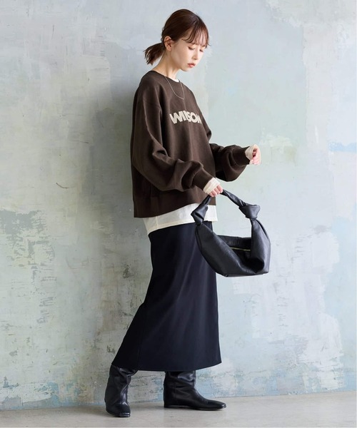 JOURNAL STANDARD(ジャーナルスタンダード)の「《新色あり/WEB限定追加》WINSOME SWEAT(スウェット・レディース・ブラウン/チャコールグレー/パープル・FREE)」の14枚目の写真