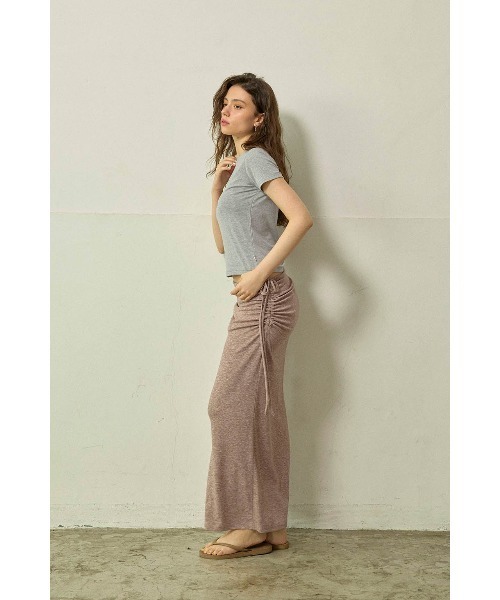 ALEXIA STAM(アリシアスタン)の「Side Drawstring Skirt /サイドスピンドルスカート(スカート・レディース・ブラウン/ブラウン系/ブラック・S/M)」の13枚目の写真