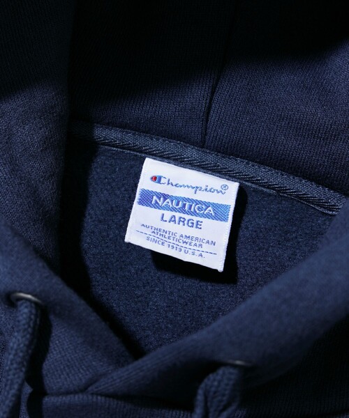 NAUTICA(ノーティカ)の「NAUTICA/ノーティカ Champion × NAUTICA embroidered sweat hoodie(パーカー・メンズ・ブラック/ネイビー/グレー・XX-LARGE/LARGE/MEDIUM/X-LARGE)」の7枚目の写真