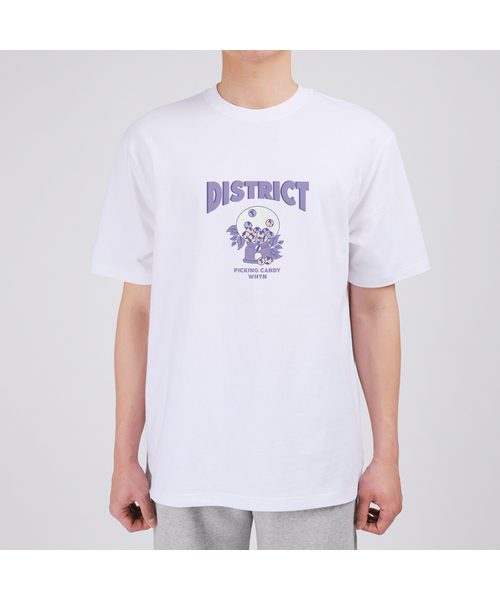 WHYN(ワイエヌ)の「キャンディピック 半袖Tシャツ F04BRD_WBX10982(Tシャツ/カットソー・メンズ・グレー系その他/ブルー/ホワイト/ブラック・S/XL/M/L)」の2枚目の写真
