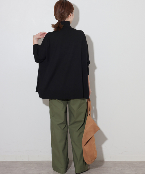 JOURNAL STANDARD relume（ジャーナルスタンダード　レリューム）の「《追加 / 新色》BiellaYarnワイドタートルネック（ニット/セーター・レディース・ライトグレー/ブラック/ベージュ/ブラウン/レッド・FREE）」の8枚目の写真