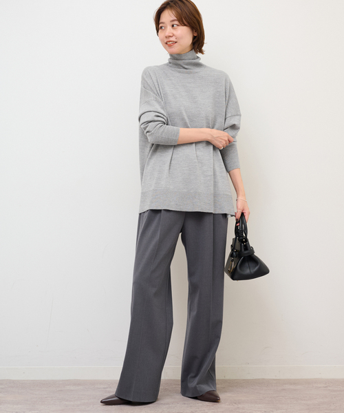 JOURNAL STANDARD relume（ジャーナルスタンダード　レリューム）の「《追加 / 新色》BiellaYarnワイドタートルネック（ニット/セーター・レディース・ライトグレー/ブラック/ベージュ/ブラウン/レッド・FREE）」の12枚目の写真