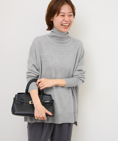 JOURNAL STANDARD relume（ジャーナルスタンダード　レリューム）の「《追加 / 新色》BiellaYarnワイドタートルネック（ニット/セーター・レディース・ライトグレー/ブラック/ベージュ/ブラウン/レッド・FREE）」の17枚目の写真