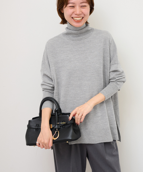 JOURNAL STANDARD relume（ジャーナルスタンダード　レリューム）の「《追加 / 新色》BiellaYarnワイドタートルネック（ニット/セーター・レディース・ライトグレー/ブラック/ベージュ/ブラウン/レッド・FREE）」の18枚目の写真