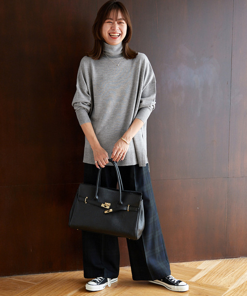 JOURNAL STANDARD relume（ジャーナルスタンダード　レリューム）の「《追加 / 新色》BiellaYarnワイドタートルネック（ニット/セーター・レディース・ライトグレー/ブラック/ベージュ/ブラウン/レッド・FREE）」の20枚目の写真