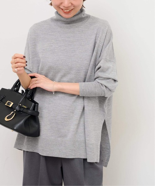 JOURNAL STANDARD relume（ジャーナルスタンダード　レリューム）の「《追加 / 新色》BiellaYarnワイドタートルネック（ニット/セーター・レディース・ライトグレー/ブラック/ベージュ/ブラウン/レッド・FREE）」の2枚目の写真