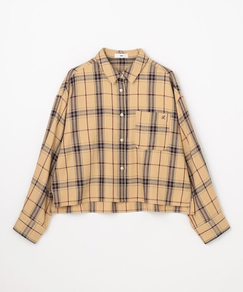 ANY(エニィ)の「フランネルチェックショートシャツ(シャツ/ブラウス・レディース・黄土色系3・X-LARGE)」の12枚目の写真