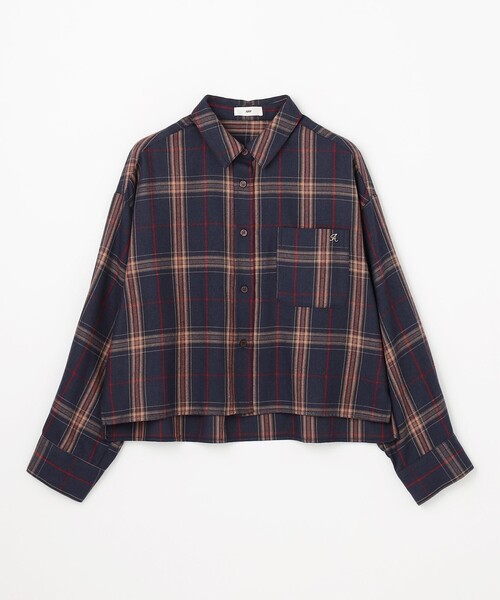 ANY(エニィ)の「フランネルチェックショートシャツ(シャツ/ブラウス・レディース・黄土色系3・X-LARGE)」の13枚目の写真