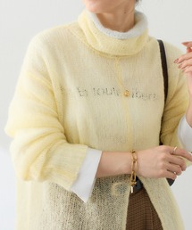 モヘア混タートルニット