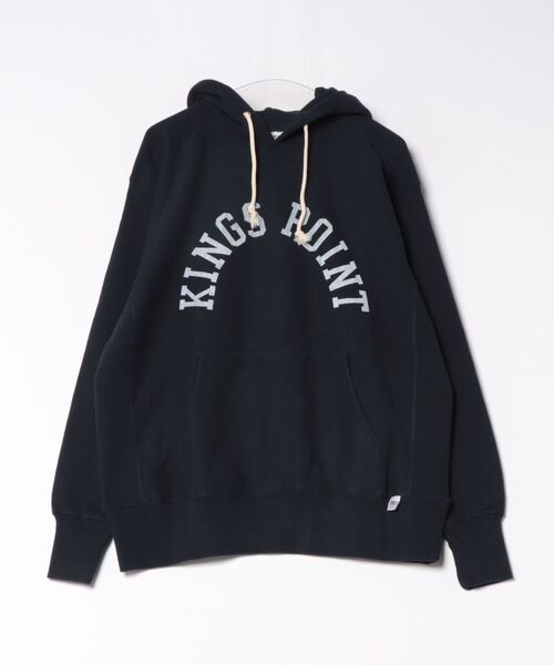 HOUSTON（ヒューストン）の「HOUSTON リバースフーディー(KINGS POINT)（パーカー・メンズ・オフホワイト/ネイビー・MEDIUM/XX-LARGE/X-LARGE）」の2枚目の写真