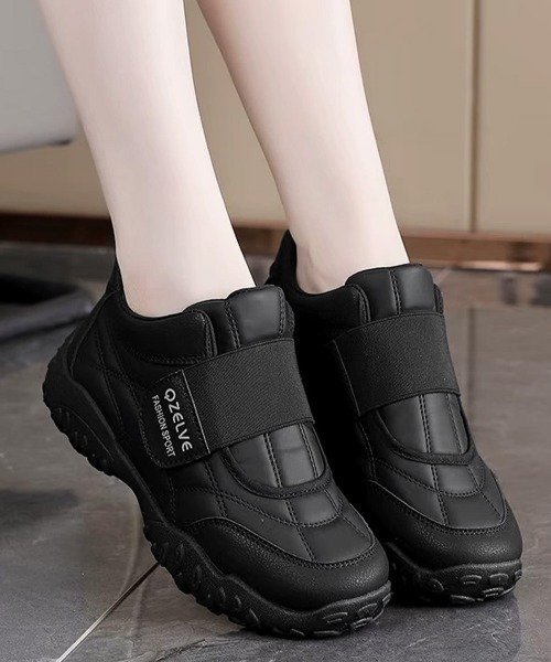 Miniministore（ミニミニストア）の「ベルクロ厚底スニーカーレディース美脚脚長（スニーカー・レディース・ベージュ/ブラック・22.5cm/23.0cm/24.5cm/24.0cm/23.5cm）」の7枚目の写真