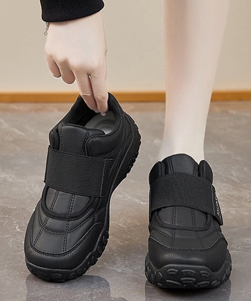 Miniministore（ミニミニストア）の「ベルクロ厚底スニーカーレディース美脚脚長（スニーカー・レディース・ベージュ/ブラック・22.5cm/23.0cm/24.5cm/24.0cm/23.5cm）」の8枚目の写真