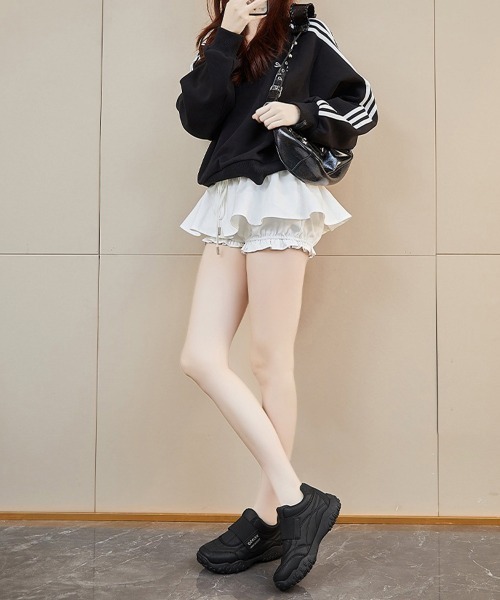Miniministore（ミニミニストア）の「ベルクロ厚底スニーカーレディース美脚脚長（スニーカー・レディース・ベージュ/ブラック・22.5cm/23.0cm/24.5cm/24.0cm/23.5cm）」の21枚目の写真