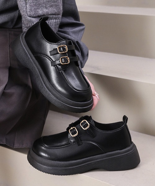 Miniministore(ミニミニストア)の「厚底ローファー メアリージェーン靴 美脚(ローファー・レディース・ブラック/ブラウン・23.5cm/23.0cm/25cm/24.5cm/24.0cm)」の9枚目の写真
