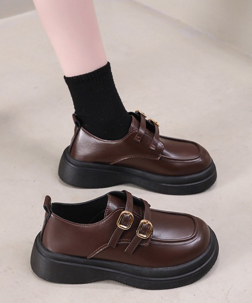 Miniministore(ミニミニストア)の「厚底ローファー メアリージェーン靴 美脚(ローファー・レディース・ブラック/ブラウン・23.5cm/23.0cm/25cm/24.5cm/24.0cm)」の11枚目の写真
