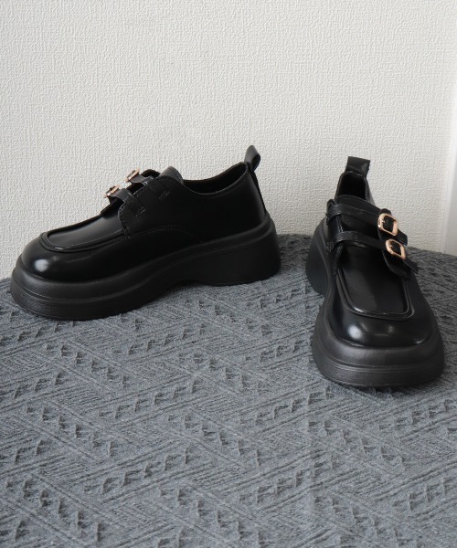 Miniministore(ミニミニストア)の「厚底ローファー メアリージェーン靴 美脚(ローファー・レディース・ブラック/ブラウン・23.5cm/23.0cm/25cm/24.5cm/24.0cm)」の18枚目の写真