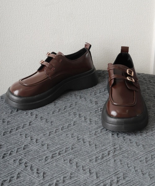 Miniministore(ミニミニストア)の「厚底ローファー メアリージェーン靴 美脚(ローファー・レディース・ブラック/ブラウン・23.5cm/23.0cm/25cm/24.5cm/24.0cm)」の20枚目の写真