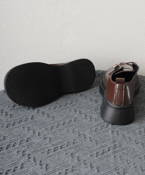 Miniministore(ミニミニストア)の「厚底ローファー メアリージェーン靴 美脚(ローファー・レディース・ブラック/ブラウン・23.5cm/23.0cm/25cm/24.5cm/24.0cm)」の21枚目の写真