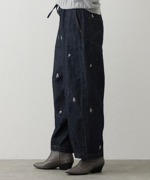 EDWIN(エドウィン)の「EDWIN LADIES リネンブレンド イージーサーカスワイドデニムパンツ(その他パンツ・レディース・ブルー系その他・MEDIUM/LARGE/X-LARGE/SMALL)」の3枚目の写真