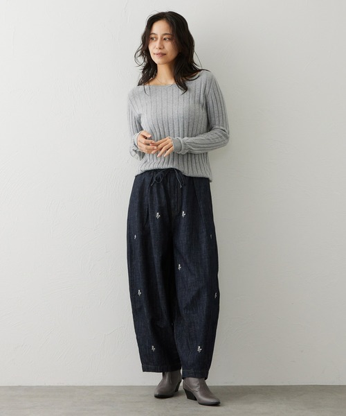 EDWIN(エドウィン)の「EDWIN LADIES リネンブレンド イージーサーカスワイドデニムパンツ(その他パンツ・レディース・ブルー系その他・MEDIUM/LARGE/X-LARGE/SMALL)」の11枚目の写真