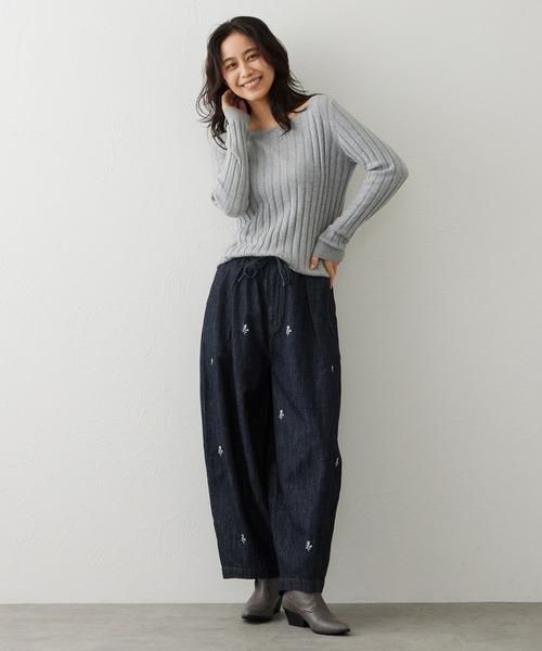 EDWIN(エドウィン)の「EDWIN LADIES リネンブレンド イージーサーカスワイドデニムパンツ(その他パンツ・レディース・ブルー系その他・MEDIUM/LARGE/X-LARGE/SMALL)」の12枚目の写真