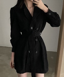 YUGA_YGMC Korean-style Corduroy dress with a belt