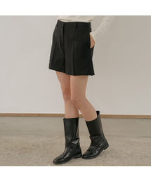 Wool blend classic shorts [TIFA06PT02]_Black