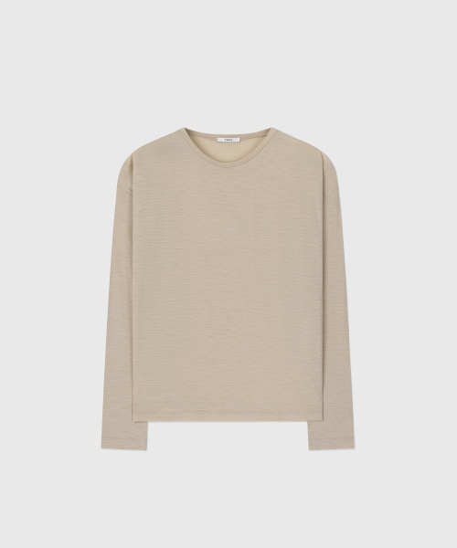 TAILLE(タイレ)の「WOOL BLEND SILKY JERSEY TOP SEPIA(Tシャツ/カットソー・メンズ・その他・2/3)」の1枚目の写真