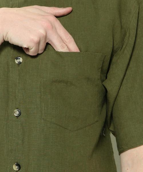 BEAUTY&YOUTH UNITED ARROWS(ビューティーアンドユースユナイテッドアローズ)の「<H BEAUTY&YOUTH> 60/LINEN REG SSL/シャツ◆(シャツ/ブラウス・メンズ・ホワイト/ブラック/ダークグレー/オリーブ・LARGE/SMALL/MEDIUM)」の10枚目の写真