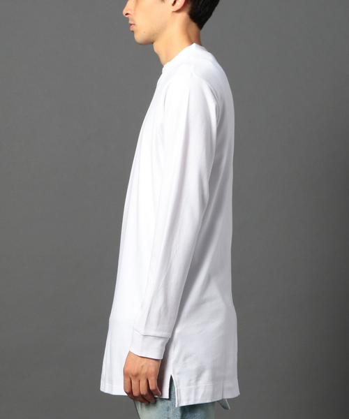 MONKEY TIME(モンキータイム)の「<monkey time> 40スムース ロング モックネックTシャツ(Tシャツ/カットソー・メンズ・ホワイト・LARGE/X-LARGE/MEDIUM/SMALL)」の3枚目の写真