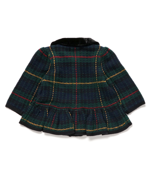 POLO RALPH LAUREN CHILDRENSWEAR(ポロ ラルフ ローレン チルドレンズウェア)の「ウール ペプラム カーディガン(カーディガン/ボレロ・キッズ・マルチ・24M/18M/6M/12M/9M)」の2枚目の写真