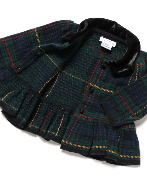 POLO RALPH LAUREN CHILDRENSWEAR(ポロ ラルフ ローレン チルドレンズウェア)の「ウール ペプラム カーディガン(カーディガン/ボレロ・キッズ・マルチ・24M/18M/6M/12M/9M)」の6枚目の写真