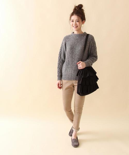 coen(コーエン)の「ストレッチコーデュロイスキニーパンツ(その他パンツ・レディース・ライトグレー/ネイビー/ベージュ・LARGE/MEDIUM/SMALL)」の4枚目の写真