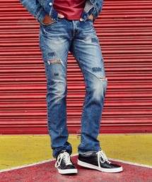 HYSTERIC GLAMOUR | SP加工デニムリメイク スリムストレートパンツ(デニムパンツ)