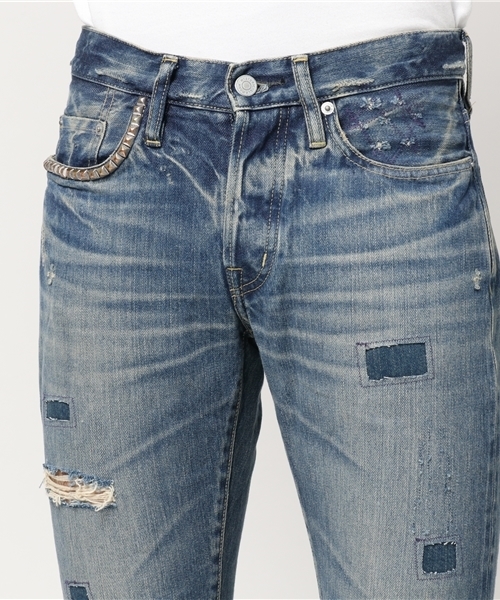 HYSTERIC GLAMOUR(ヒステリックグラマー)の「SP加工デニムリメイク スリムストレートパンツ(デニムパンツ・メンズ・インディゴブルー・34inch/32inch/36inch/30inch/31inch/29inch/28inch)」の5枚目の写真