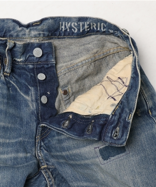 HYSTERIC GLAMOUR(ヒステリックグラマー)の「SP加工デニムリメイク スリムストレートパンツ(デニムパンツ・メンズ・インディゴブルー・34inch/32inch/36inch/30inch/31inch/29inch/28inch)」の9枚目の写真