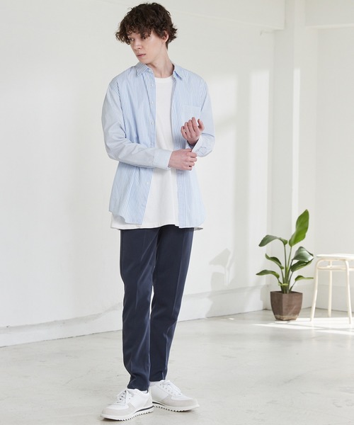 【美品】PAPAS デニム　スラックス　ストレッチ　トラウザーズ　パパス　M TRスラックス/ストレッチトラウザーズ MONO-MART│MONO-MART