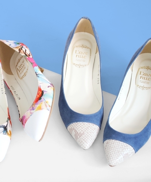 【セール】CR / 1674 / ポインテッドトゥ切り替えパンプス（パンプス）｜L'avenue（ラヴェニュー）