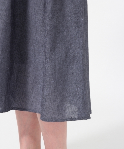 GLOBAL WORK（グローバルワーク）の「リネンコンギャザースカート/745554（スカート・レディース・グリーン/ホワイト/ブルー/ネイビー・MEDIUM/LARGE）」の11枚目の写真