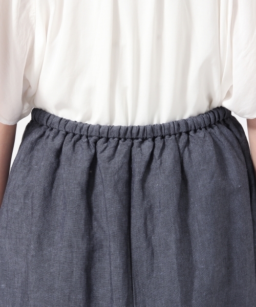 GLOBAL WORK（グローバルワーク）の「リネンコンギャザースカート/745554（スカート・レディース・グリーン/ホワイト/ブルー/ネイビー・MEDIUM/LARGE）」の12枚目の写真