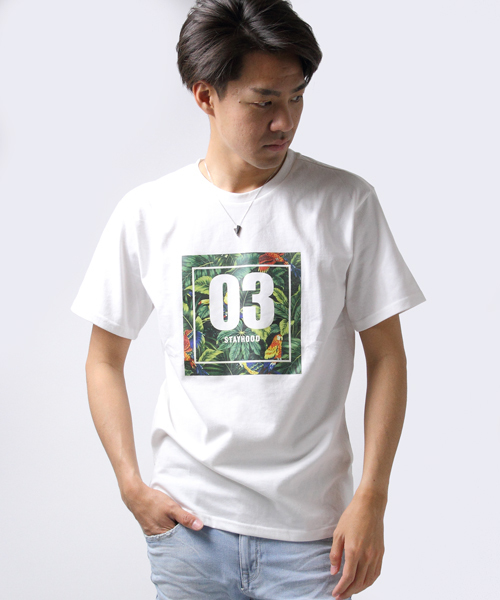 Luv maison(ラブメゾン)の「Luv・フラワーBOX&ナンバリングTシャツ(Tシャツ/カットソー・メンズ・ホワイト×ブラック/ホワイト×レッド・M/L)」の2枚目の写真