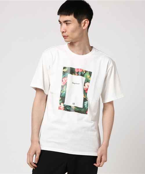 Luv maison(ラブメゾン)の「Luv・フラワーBOX&ナンバリングTシャツ(Tシャツ/カットソー・メンズ・ホワイト×ブラック/ホワイト×レッド・M/L)」の3枚目の写真